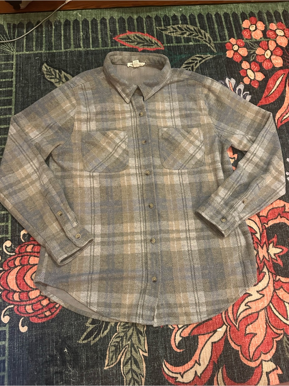 4/$20 ✨ BeachLunchLounge Plaid Button Up Shacket Medium